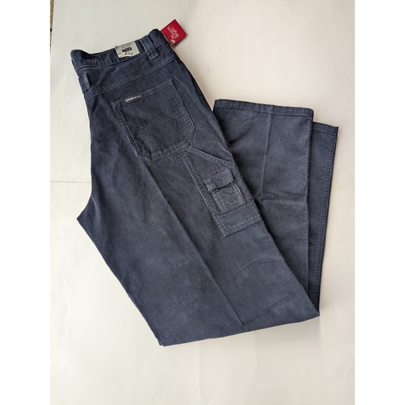 Lee Denim - Riveted by Lee  Corduroy Pants Womens Sz 12 Medium  Blue Relaxed Cotton